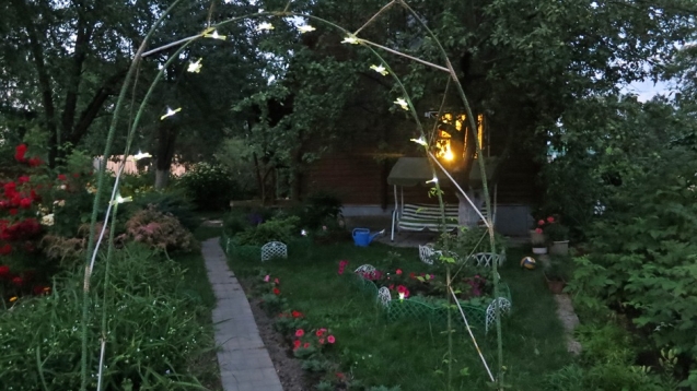 Сад красив и ночью!