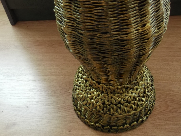 Напольная ваза своими руками из бумажной лозы