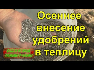 Осеннее внесение удобрений в теплицу - делаем так каждую осень.