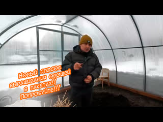 Попробуйте выращивание овощей в теплице в пакетах- отличный способ!