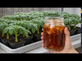 За неделю у ТОМАТОВ стебель толще мизинца! Поливаю рассаду таким натуральным отваром!
