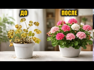 Герань сроду так не цвела! Бабушкин рецепт подкормки для пышного цветения любых цветов!