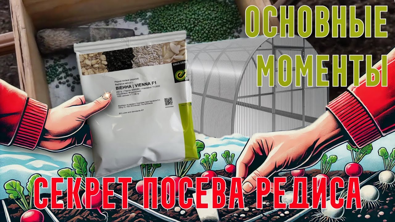 Посадка редиса от А до Я. Посев редиса в феврале в холодную теплицу.